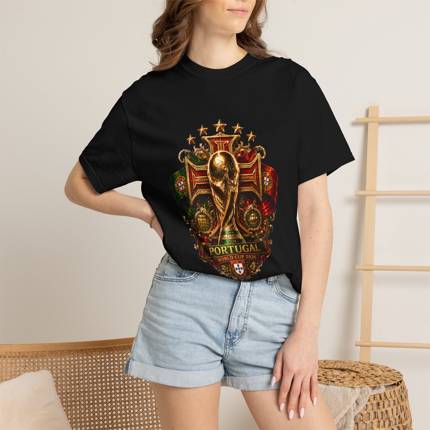 Portugal Football World Cup 2026 Sovereign Shield Crest – Imperial Glory | Premium Summer Tee