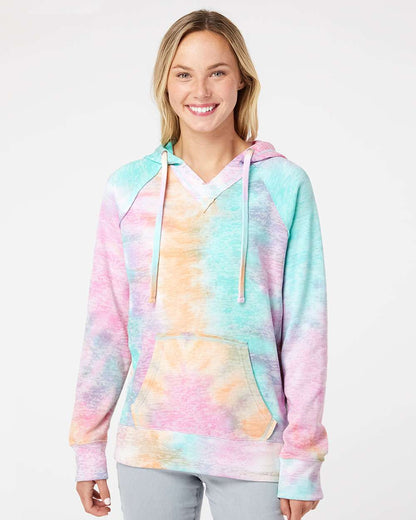 WomenÂ’s Courtney Burnout V-Notch Hooded Sweatshirt