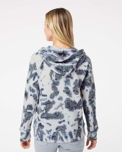 WomenÂ’s Courtney Burnout V-Notch Hooded Sweatshirt