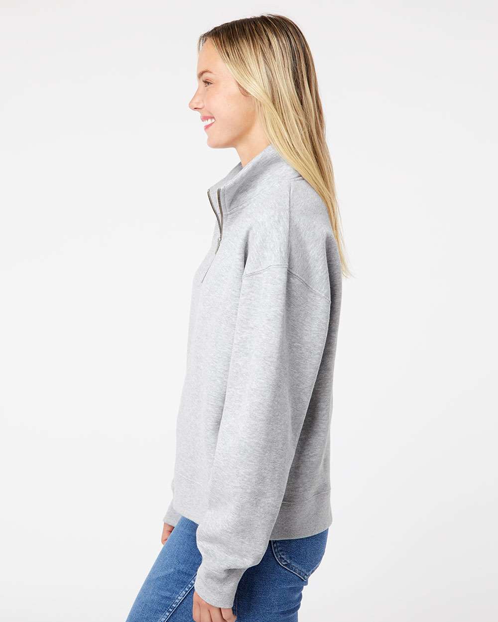 Women's Sueded Fleece Quarter-Zip Sweatshirt