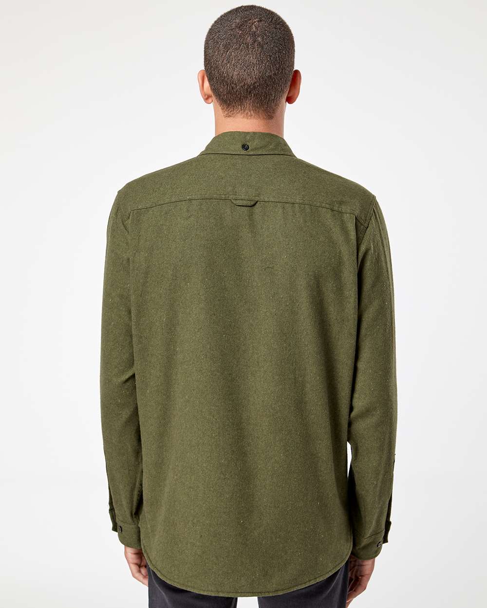 Men's Solid Flannel Shirt