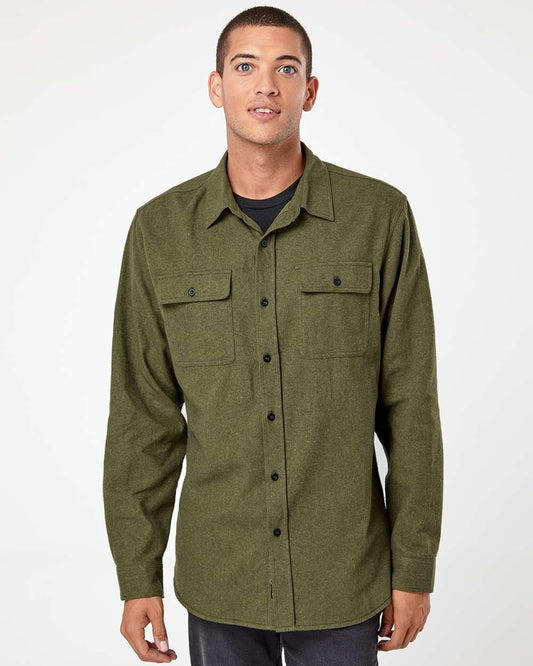 Men's Solid Flannel Shirt