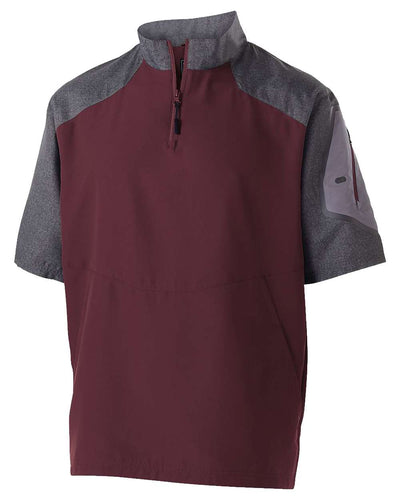 Holloway Men's Standard Raider Short Sleeve Pullover, Maroon, Small