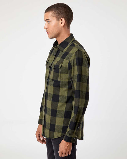 Men's Snap Front Plaid Flannel Shirt