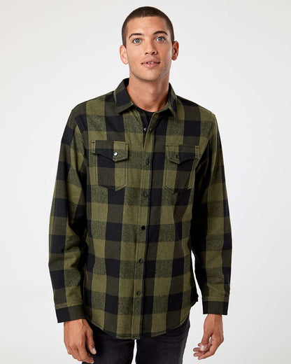 Men's Snap Front Plaid Flannel Shirt