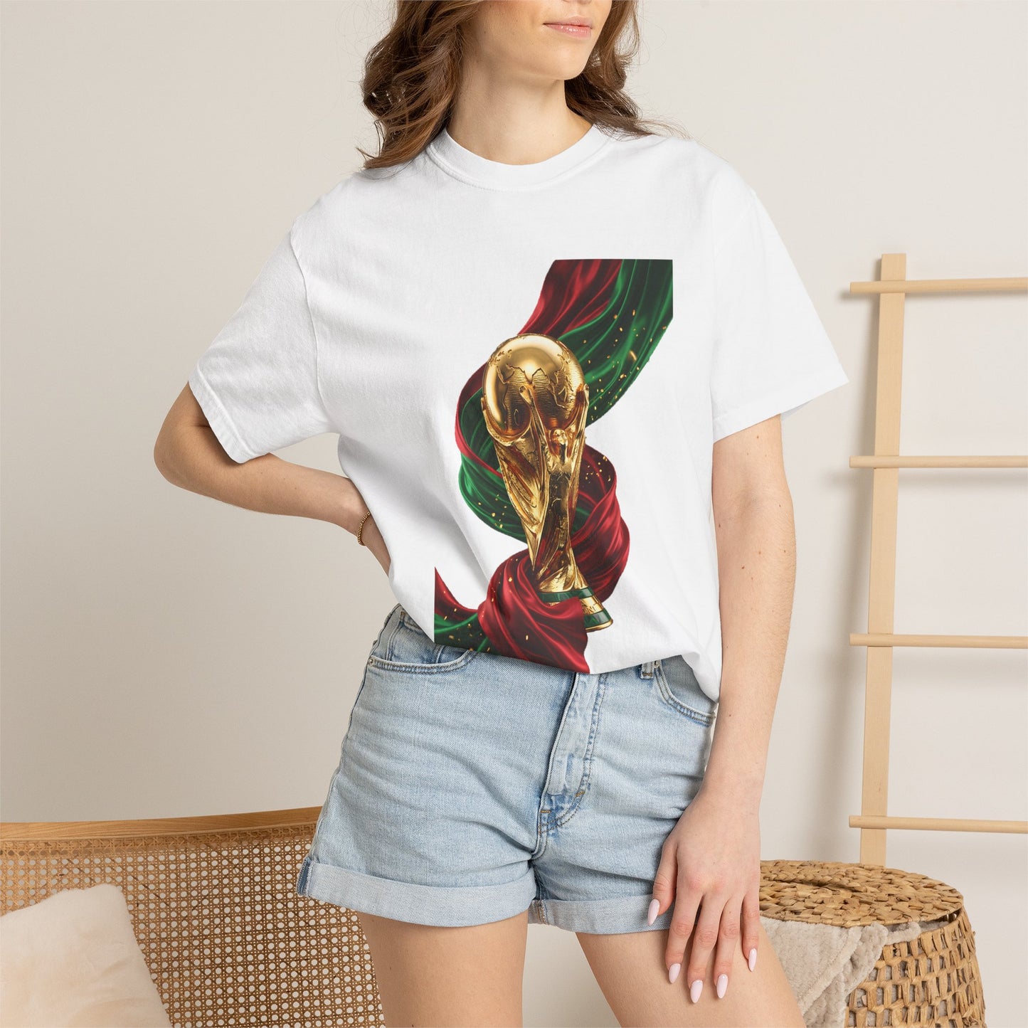 Portugal Football 'Onda de Glória' Dynamic Ribbon Trophy | Premium Graphic Tee
