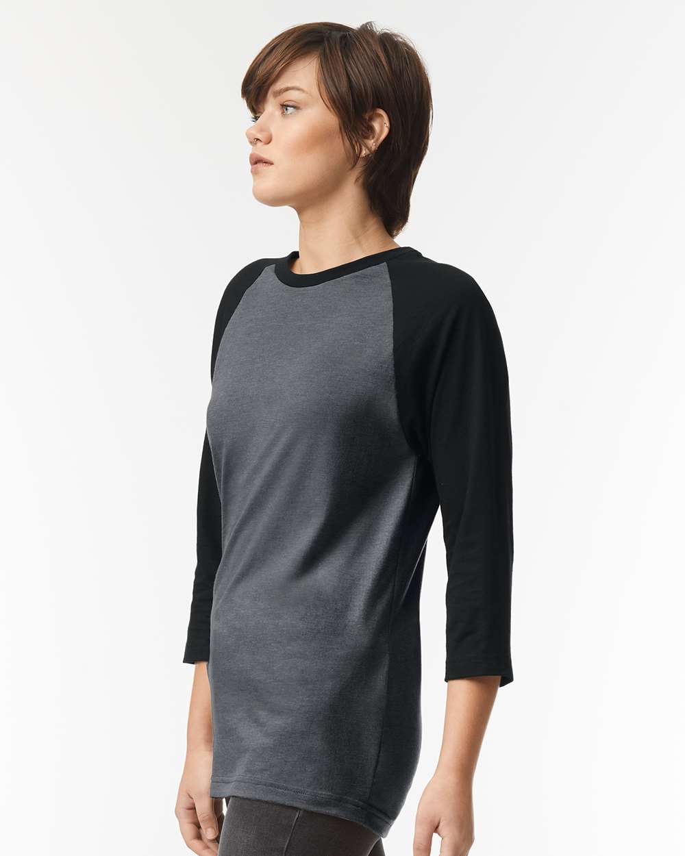 Unisex CVC Three-Quarter Sleeve Tee