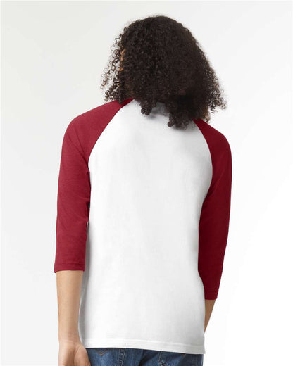 Unisex CVC Three-Quarter Sleeve Tee