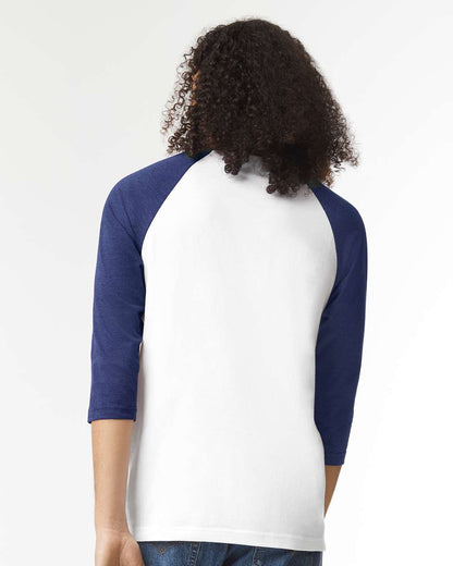 Unisex CVC Three-Quarter Sleeve Tee