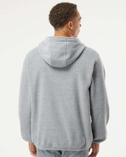 Men's Polar Fleece Quarter-Zip Hooded Pullover