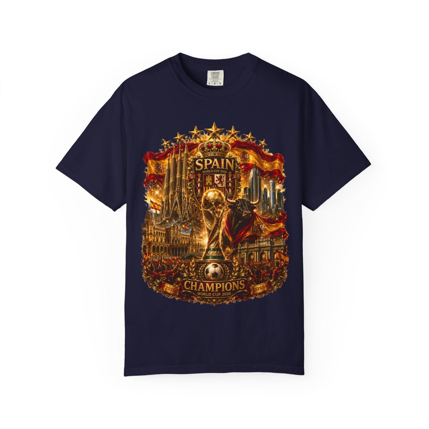 Spain Football World Cup 2026 'Reino de Campeões' Ultimate Collage | Premium Graphic Tee