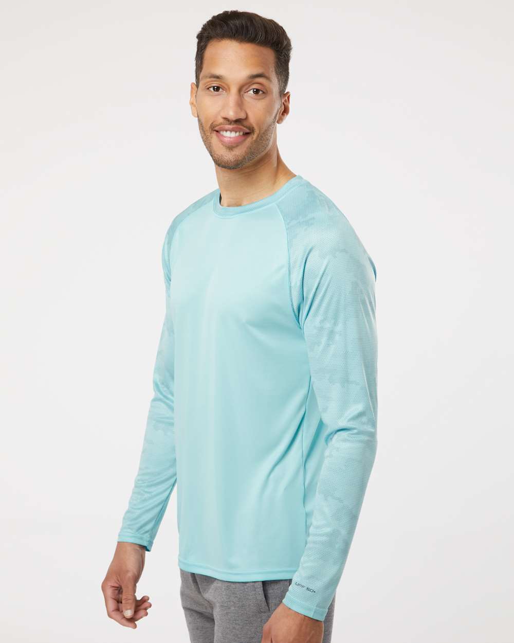 Unisex Cayman Performance Camo Colorblocked Long Sleeve T-Shirt