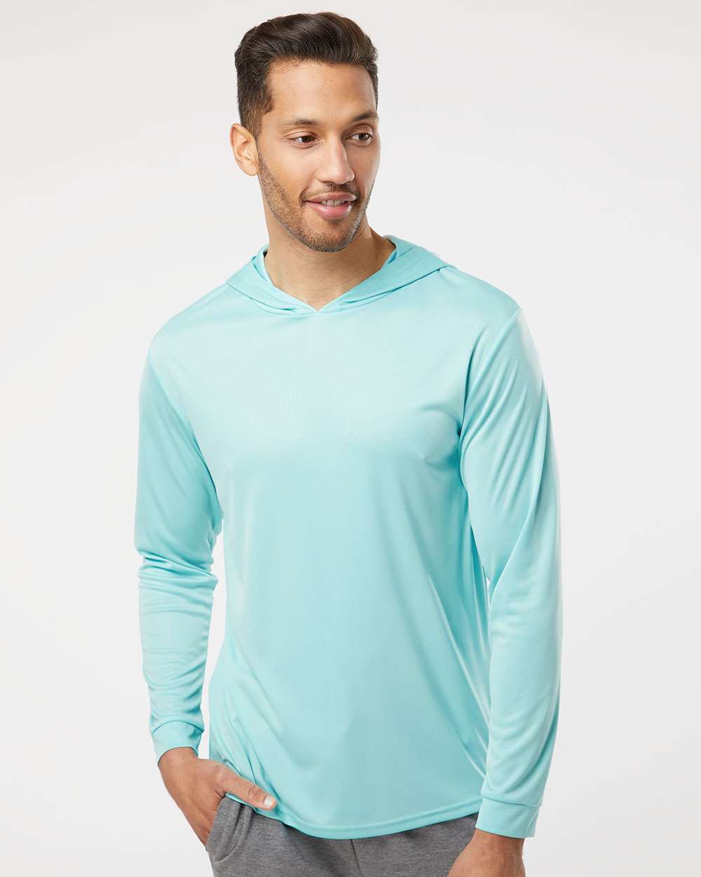 Unisex Bahama Performance Hooded Long Sleeve T-Shirt