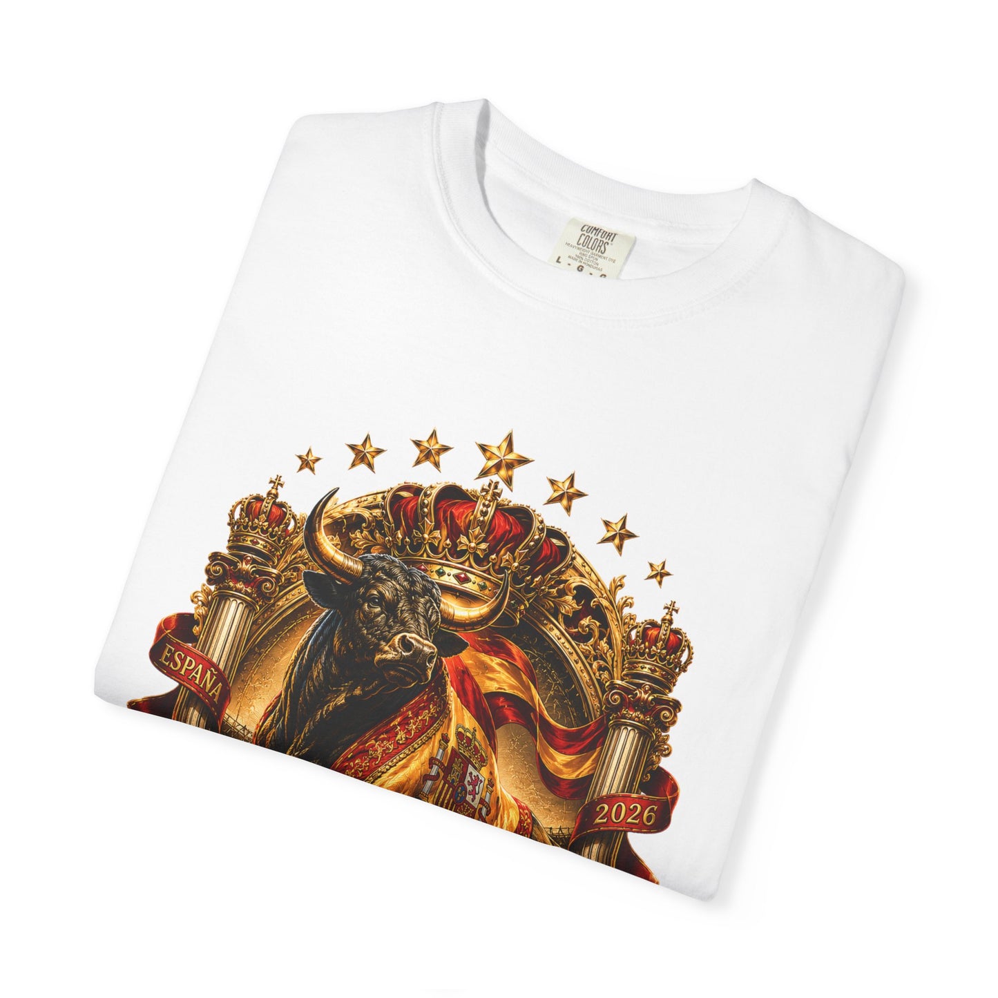 Spain Football World Cup 2026 'Toro de Oro' Imperial Crest | Premium Graphic Tee