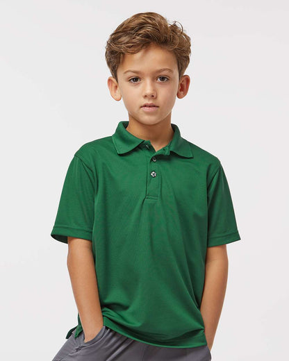 Youth Saratoga Performance Mini Mesh Polo