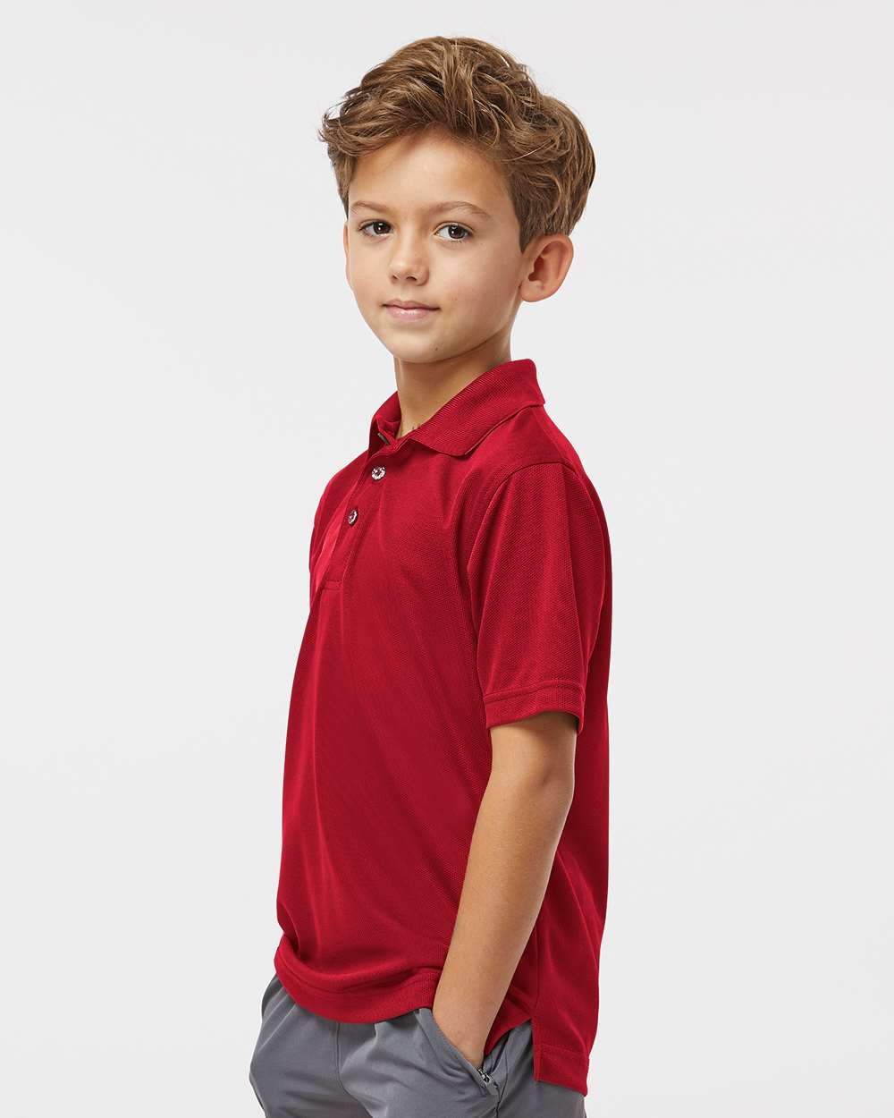 Youth Saratoga Performance Mini Mesh Polo