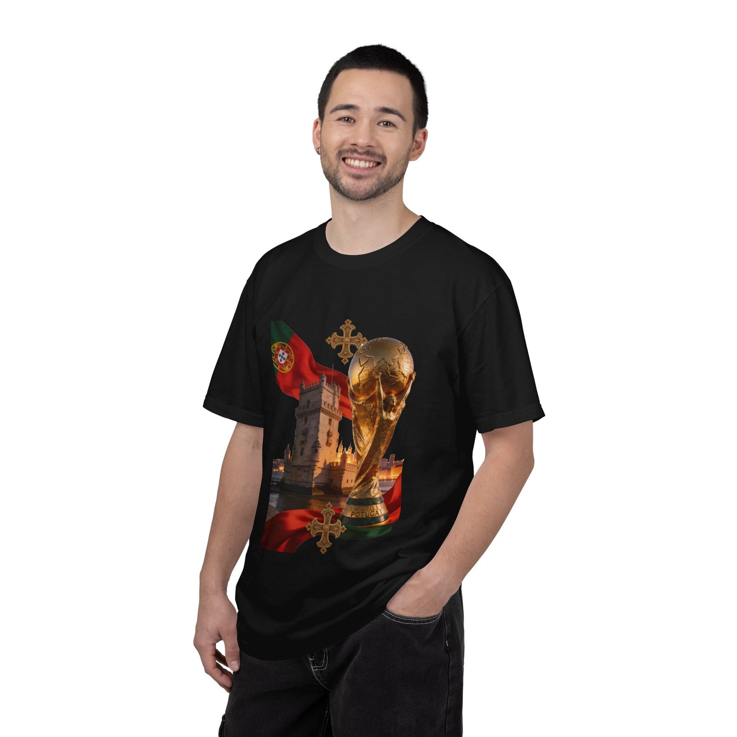 Portugal Football 'Torre de Belém' Majestic Trophy | Premium Graphic Tee