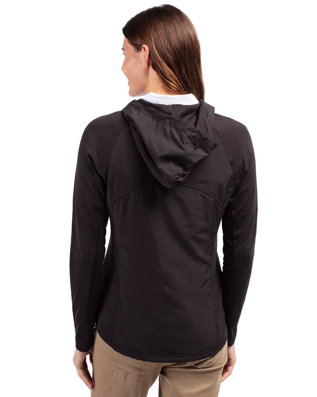 Cutter & Buck Adapt Recycled Soft Knit Stretch Womens Hybrid Full Zip Jacket