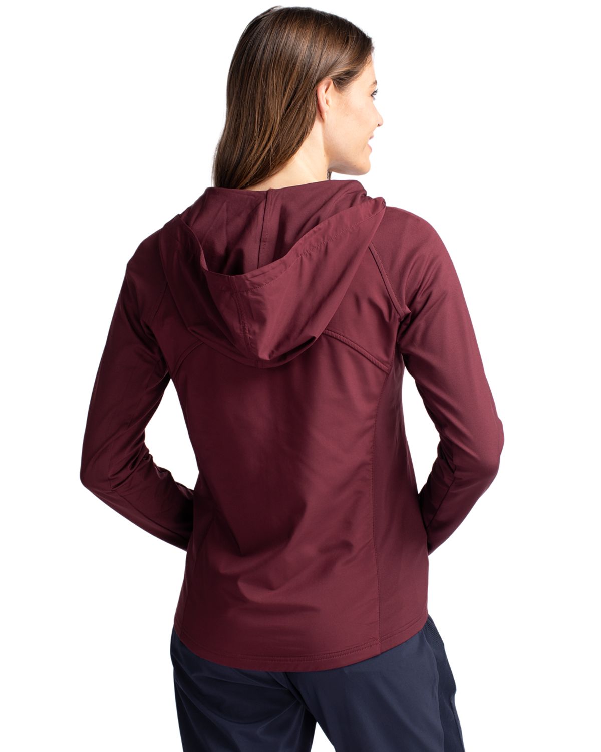Cutter & Buck Adapt Recycled Soft Knit Stretch Womens Hybrid Full Zip Jacket