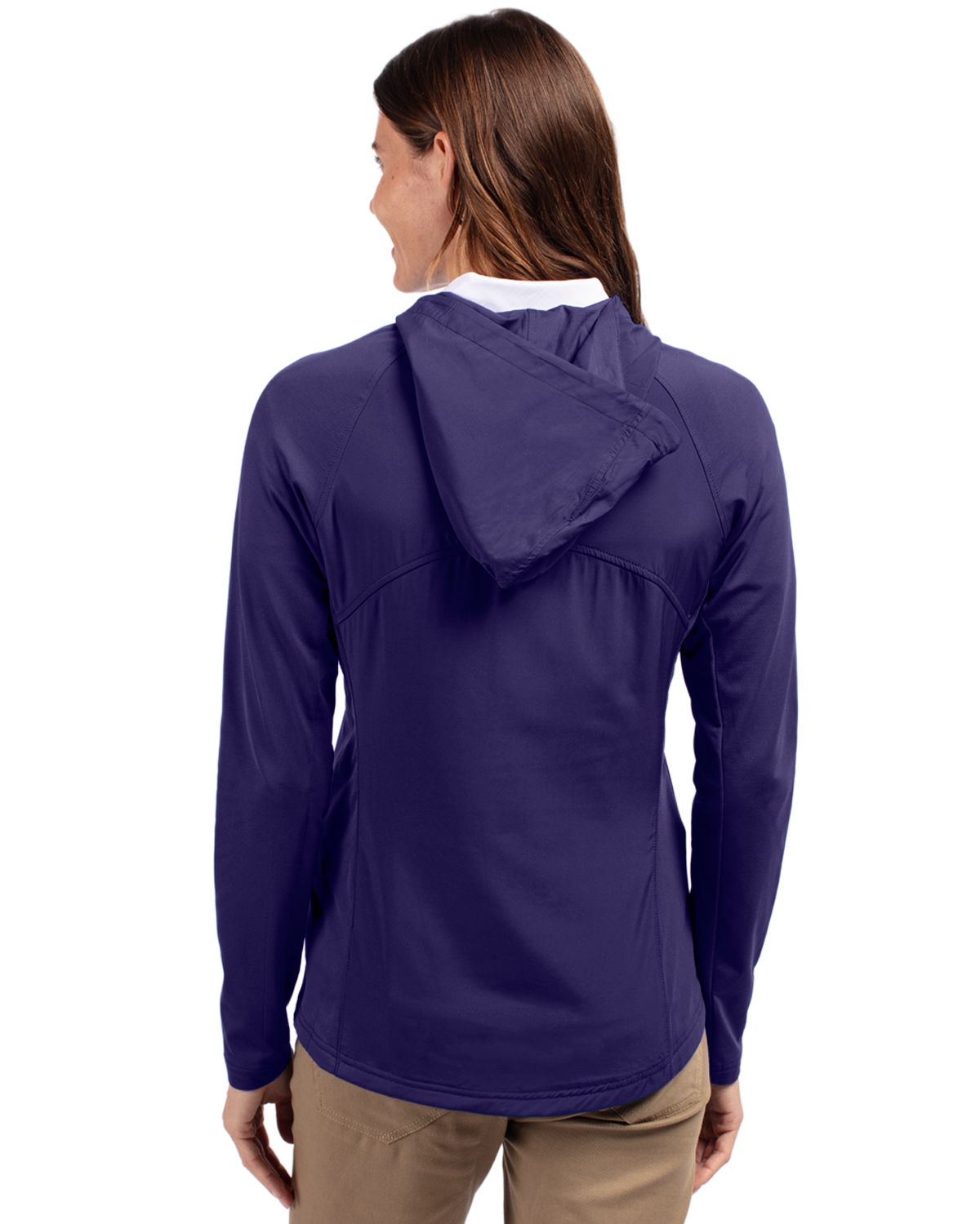 Cutter & Buck Adapt Recycled Soft Knit Stretch Womens Hybrid Full Zip Jacket
