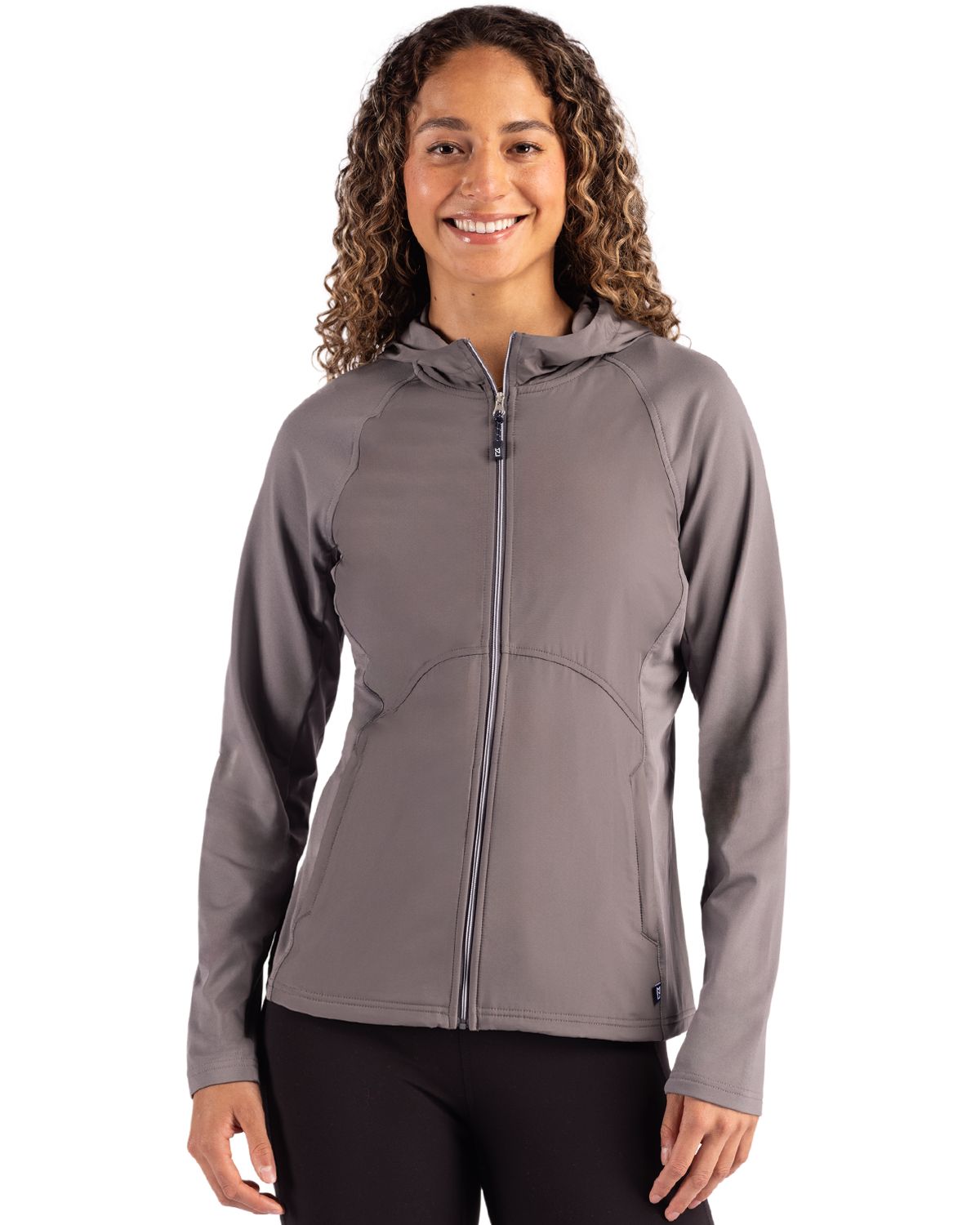 Cutter & Buck Adapt Recycled Soft Knit Stretch Womens Hybrid Full Zip Jacket