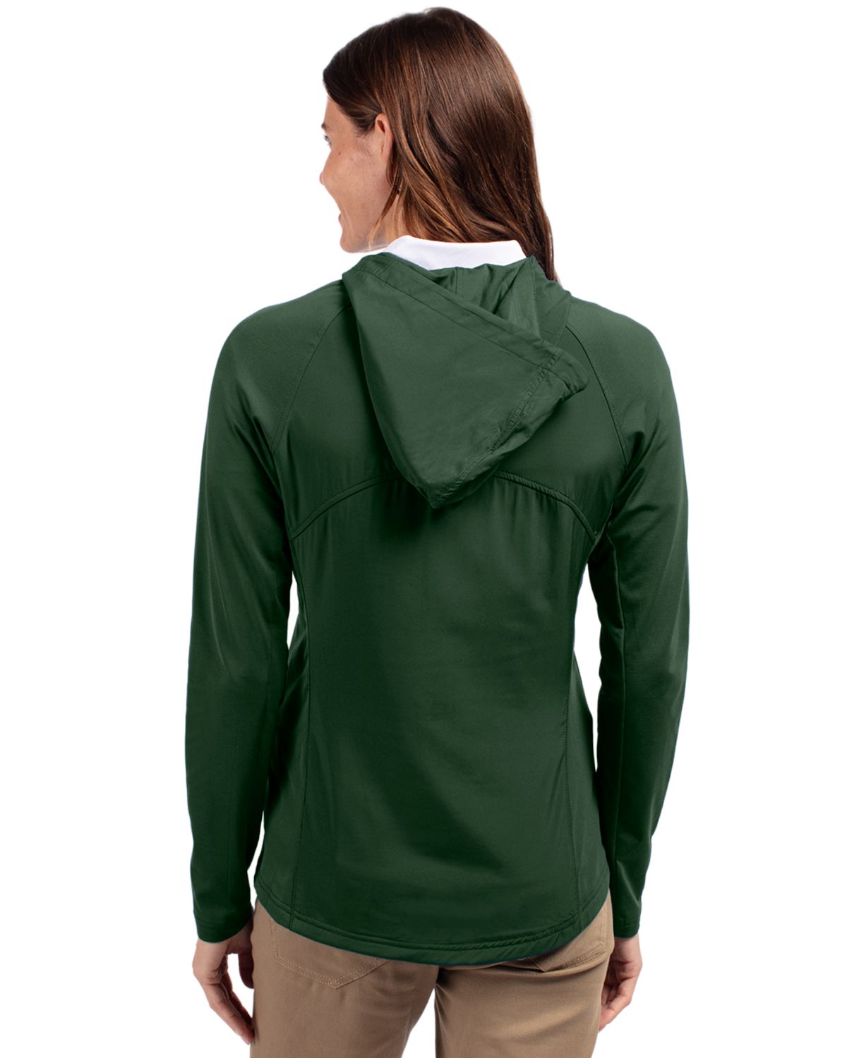 Cutter & Buck Adapt Recycled Soft Knit Stretch Womens Hybrid Full Zip Jacket