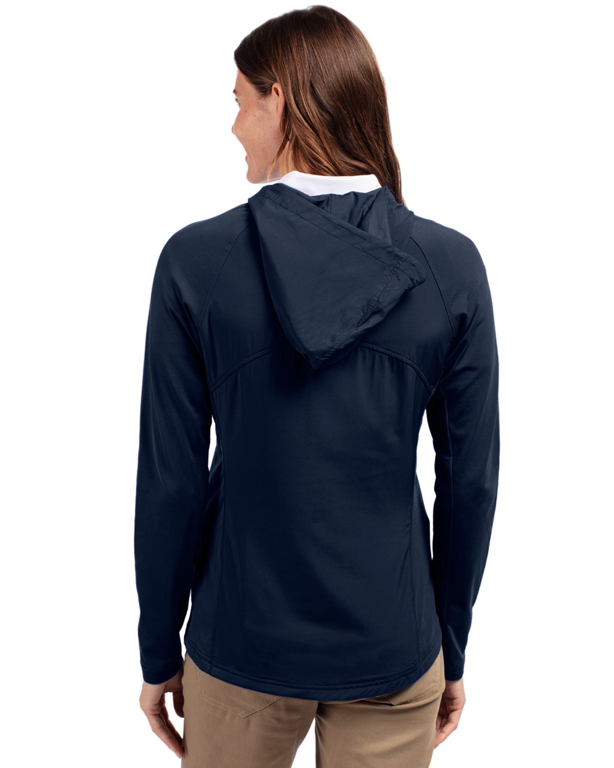 Cutter & Buck Adapt Recycled Soft Knit Stretch Womens Hybrid Full Zip Jacket