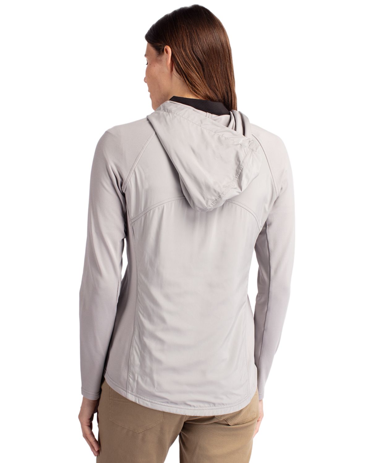 Cutter & Buck Adapt Recycled Soft Knit Stretch Womens Hybrid Full Zip Jacket