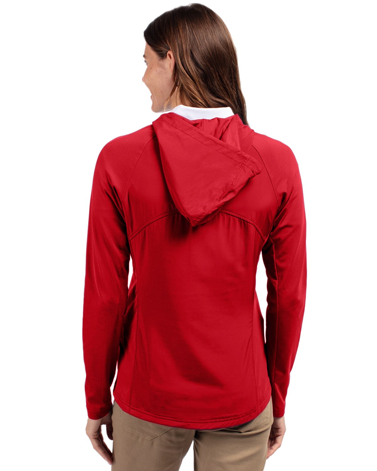 Cutter & Buck Adapt Recycled Soft Knit Stretch Womens Hybrid Full Zip Jacket