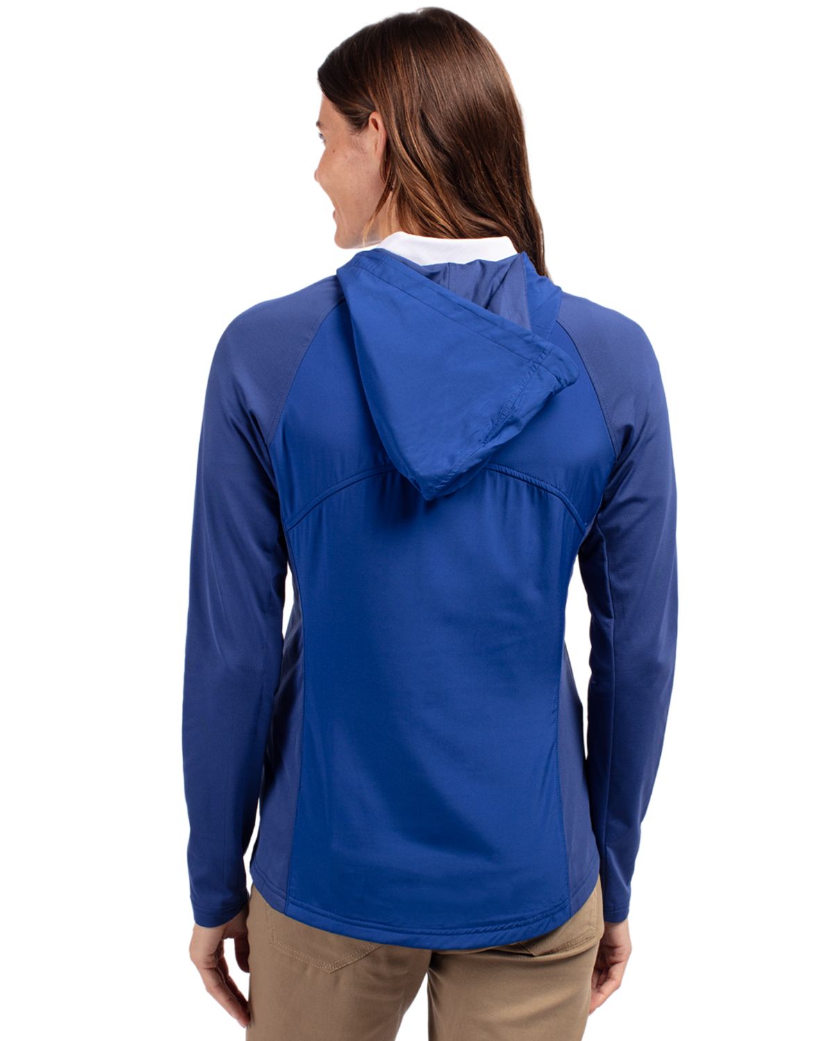 Cutter & Buck Adapt Recycled Soft Knit Stretch Womens Hybrid Full Zip Jacket