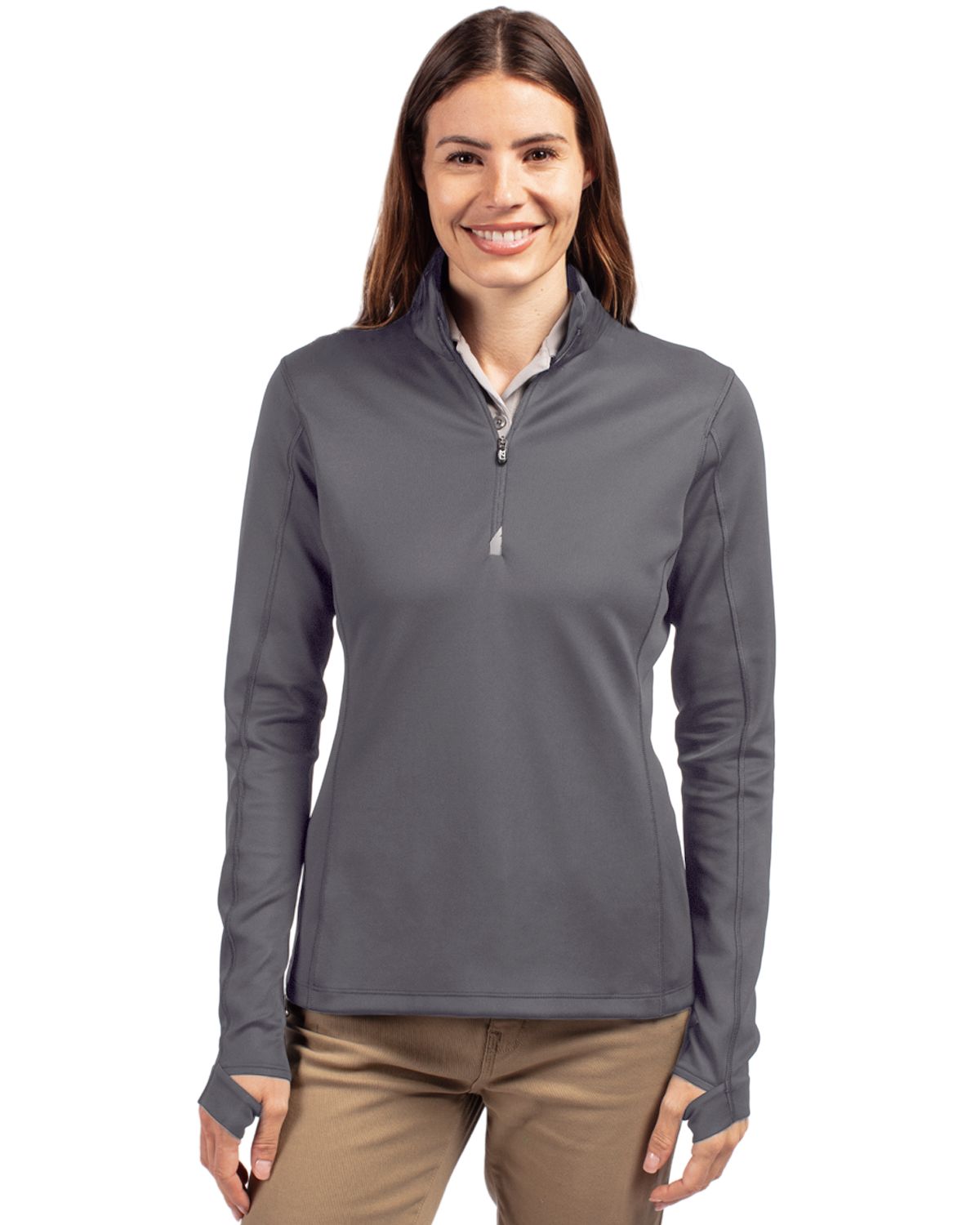 Cutter & Buck Traverse Recycled Stretch Womens Quarter Zip