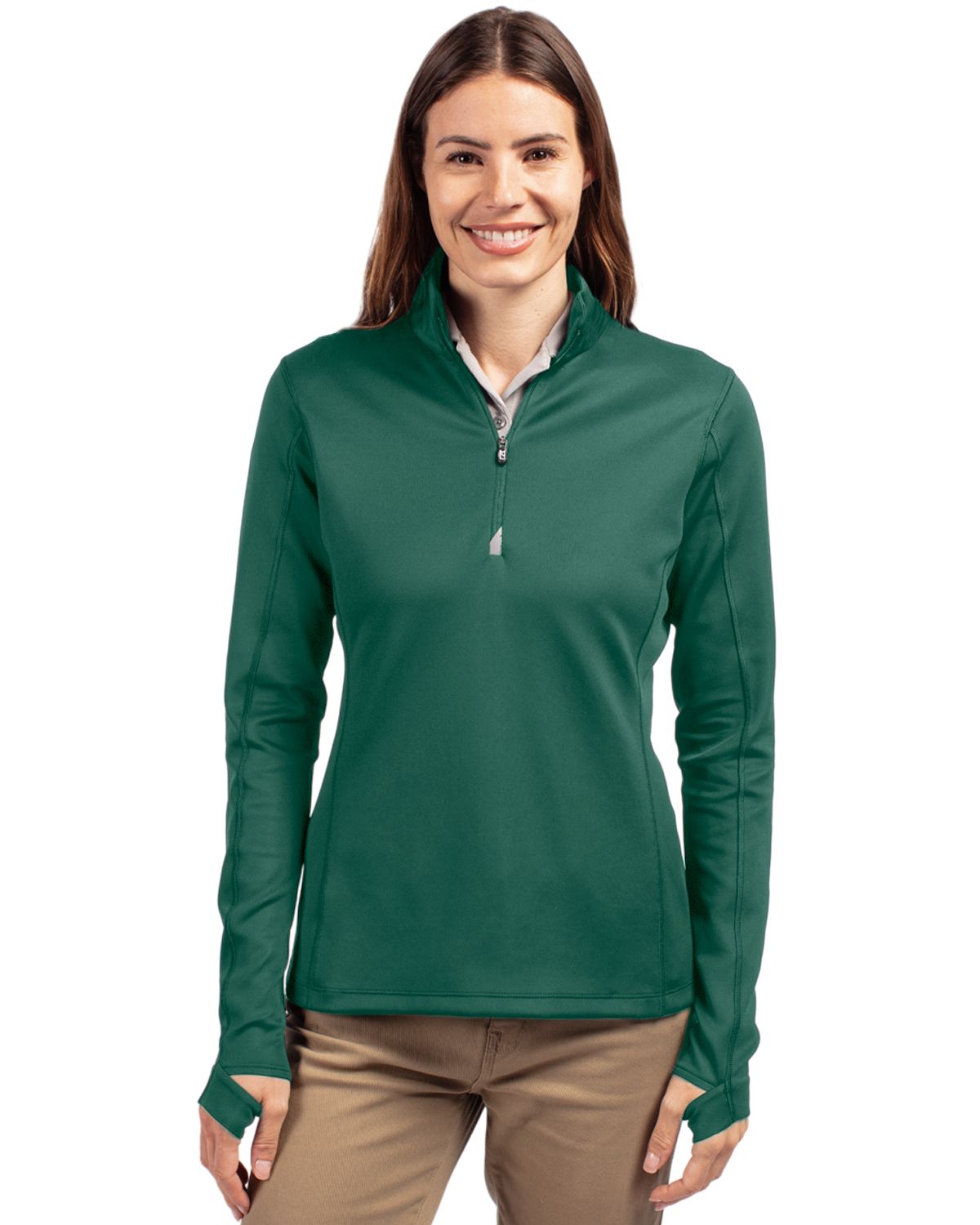 Cutter & Buck Traverse Recycled Stretch Womens Quarter Zip