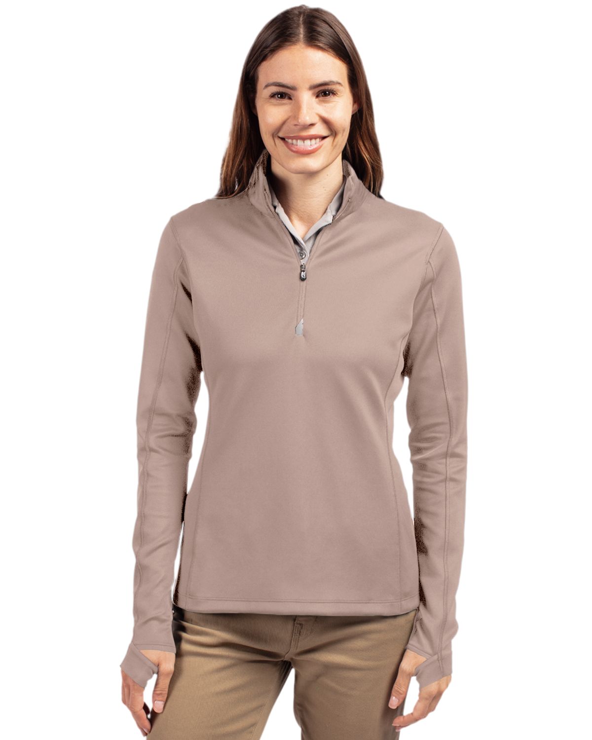 Cutter & Buck Traverse Recycled Stretch Womens Quarter Zip