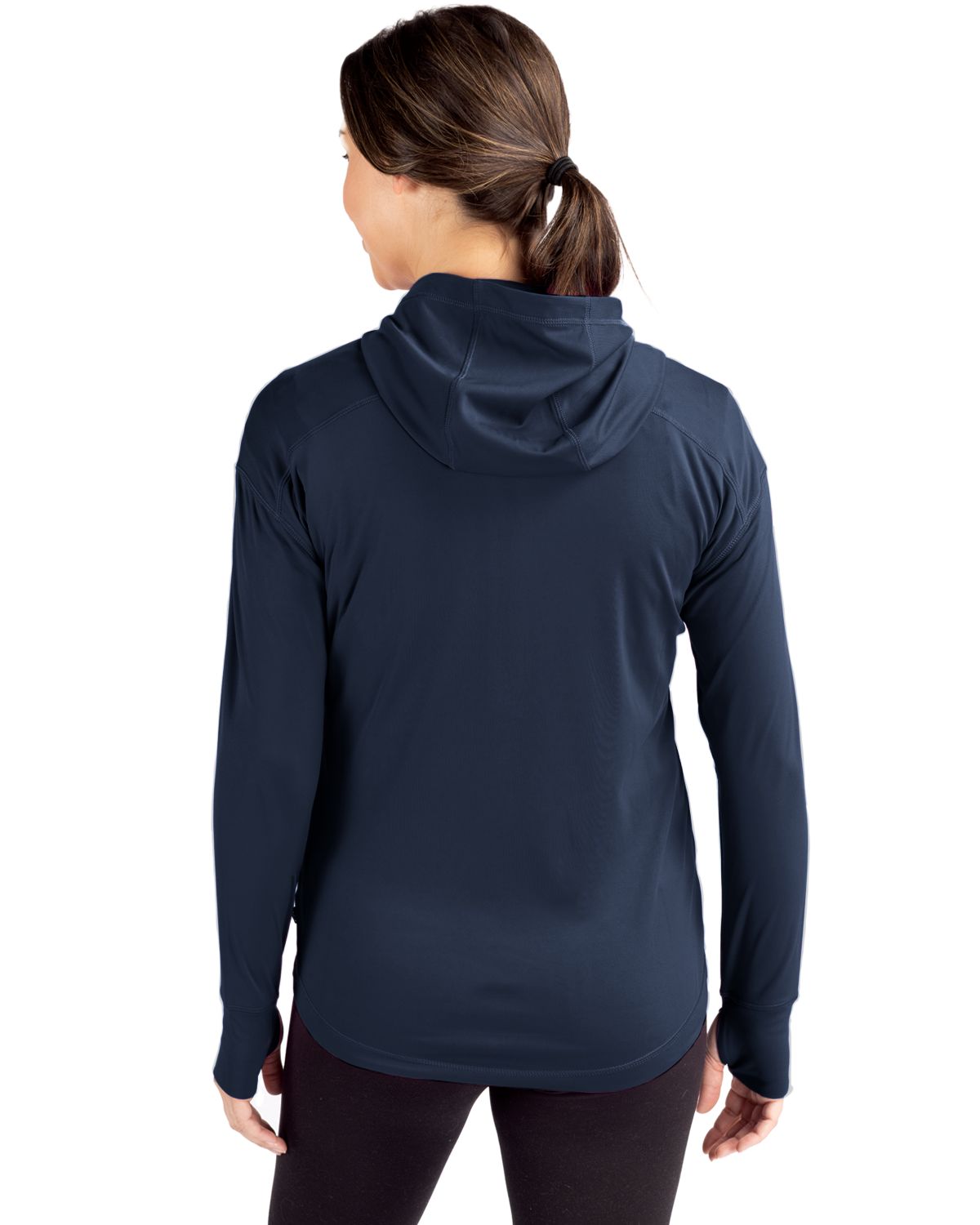 Cutter & Buck Daybreak Recycled Womens Half Zip Hooded Pullover