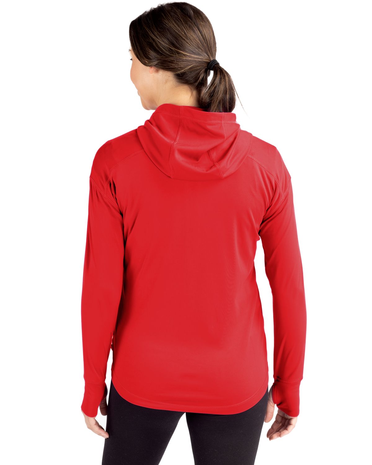 Cutter & Buck Daybreak Recycled Womens Half Zip Hooded Pullover