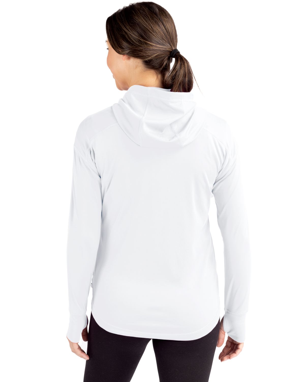 Cutter & Buck Daybreak Recycled Womens Half Zip Hooded Pullover