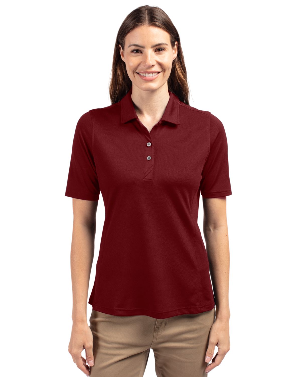 Cutter & Buck Virtue Recycled Featherlight Pique Womens Polo