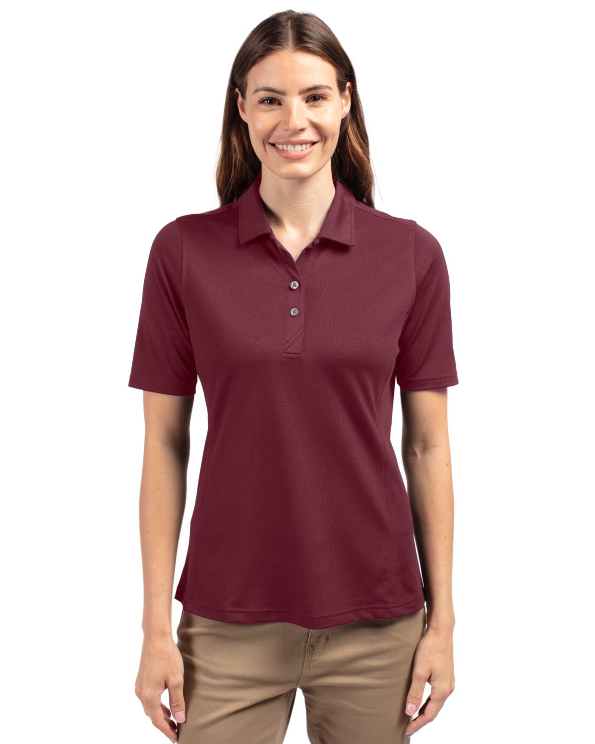 Cutter & Buck Virtue Recycled Featherlight Pique Womens Polo