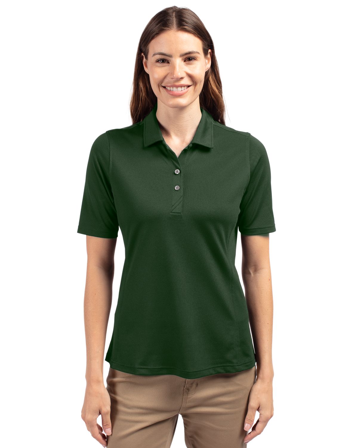 Cutter & Buck Virtue Recycled Featherlight Pique Womens Polo