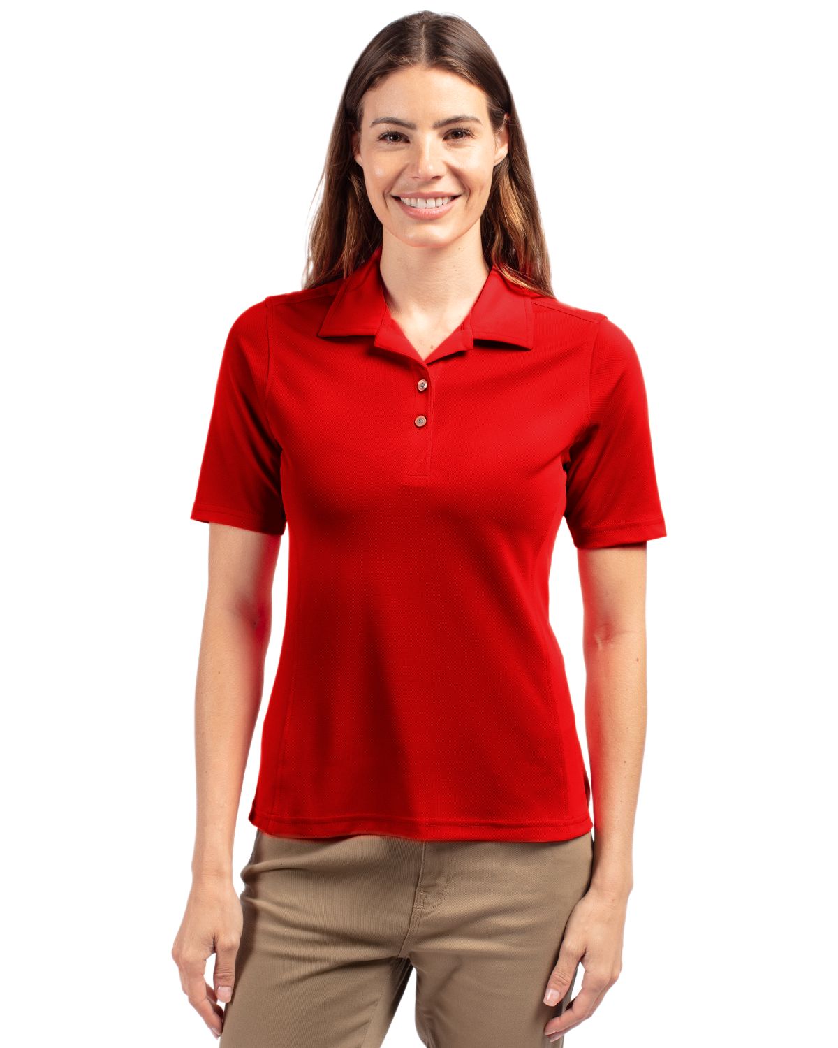 Cutter & Buck Virtue Recycled Featherlight Pique Womens Polo