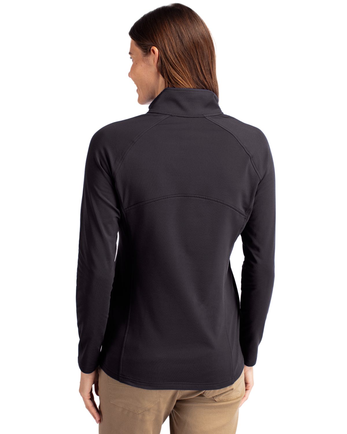 Cutter & Buck Adapt Recycled Soft Knit Stretch Womens Half Zip Pullover