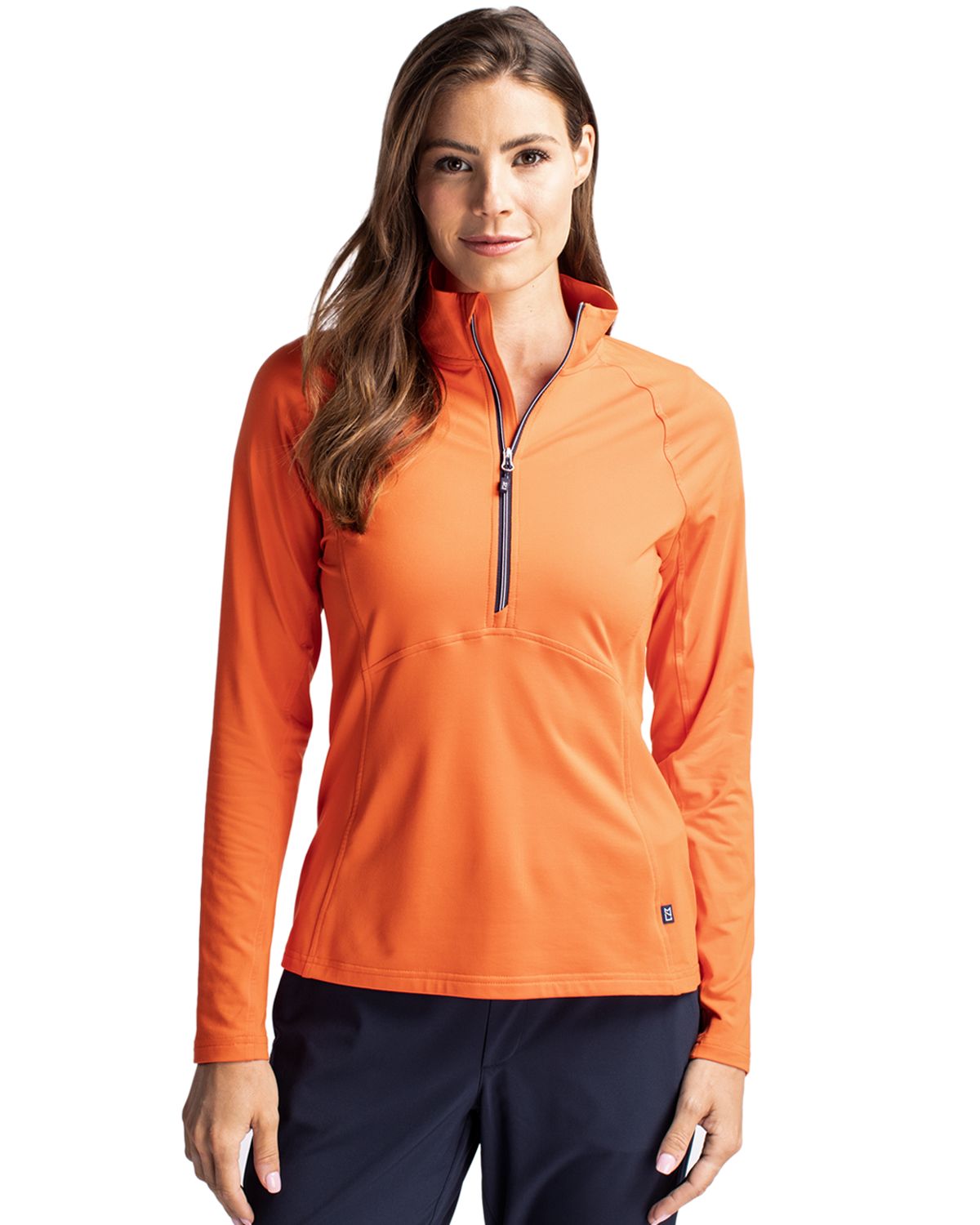 Cutter & Buck Adapt Recycled Soft Knit Stretch Womens Half Zip Pullover