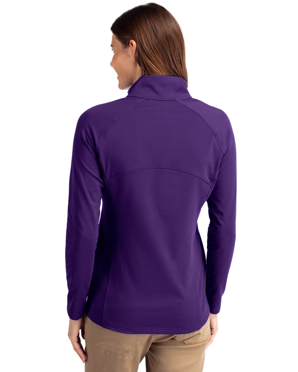 Cutter & Buck Adapt Recycled Soft Knit Stretch Womens Half Zip Pullover