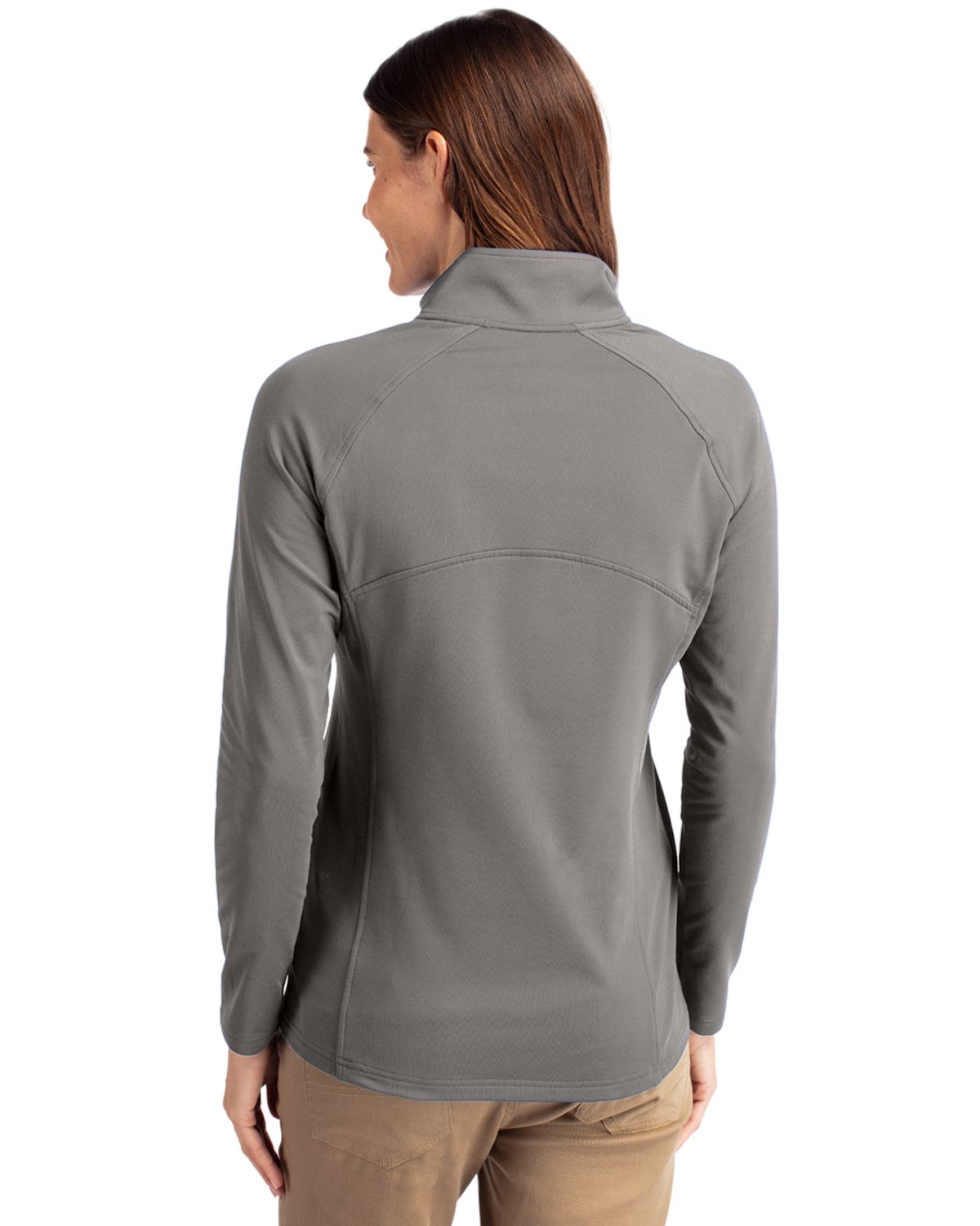 Cutter & Buck Adapt Recycled Soft Knit Stretch Womens Half Zip Pullover