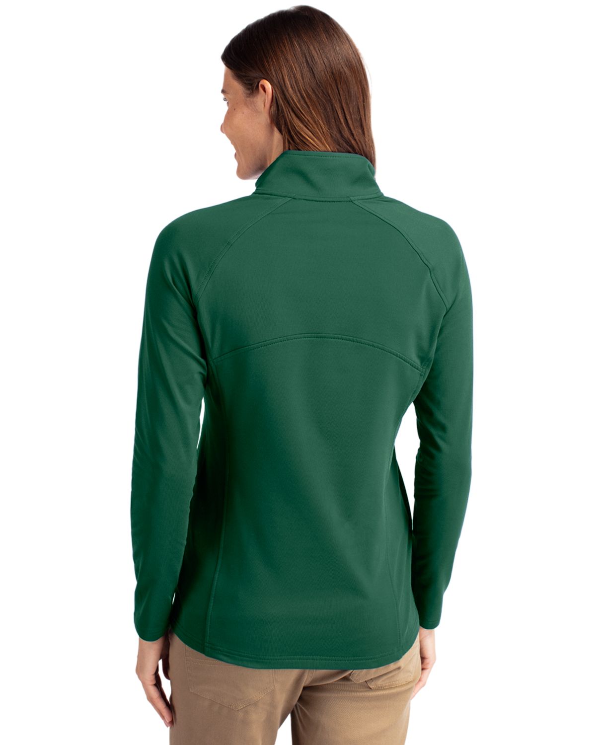 Cutter & Buck Adapt Recycled Soft Knit Stretch Womens Half Zip Pullover