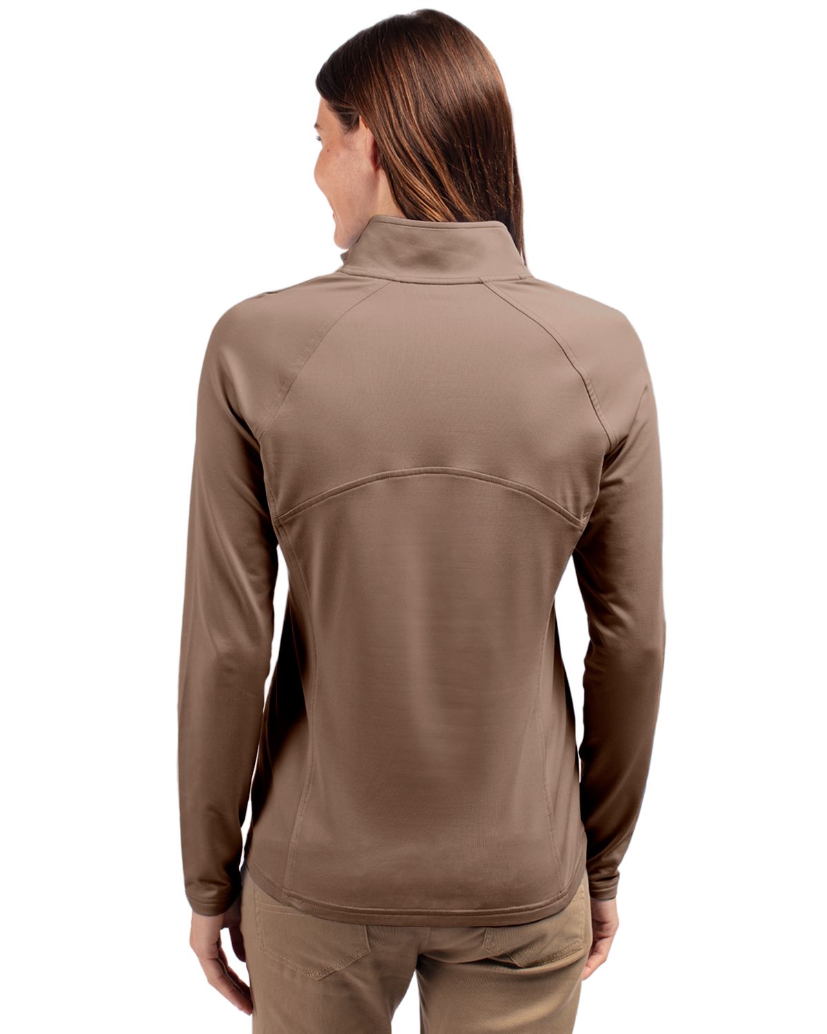 Cutter & Buck Adapt Recycled Soft Knit Stretch Womens Half Zip Pullover