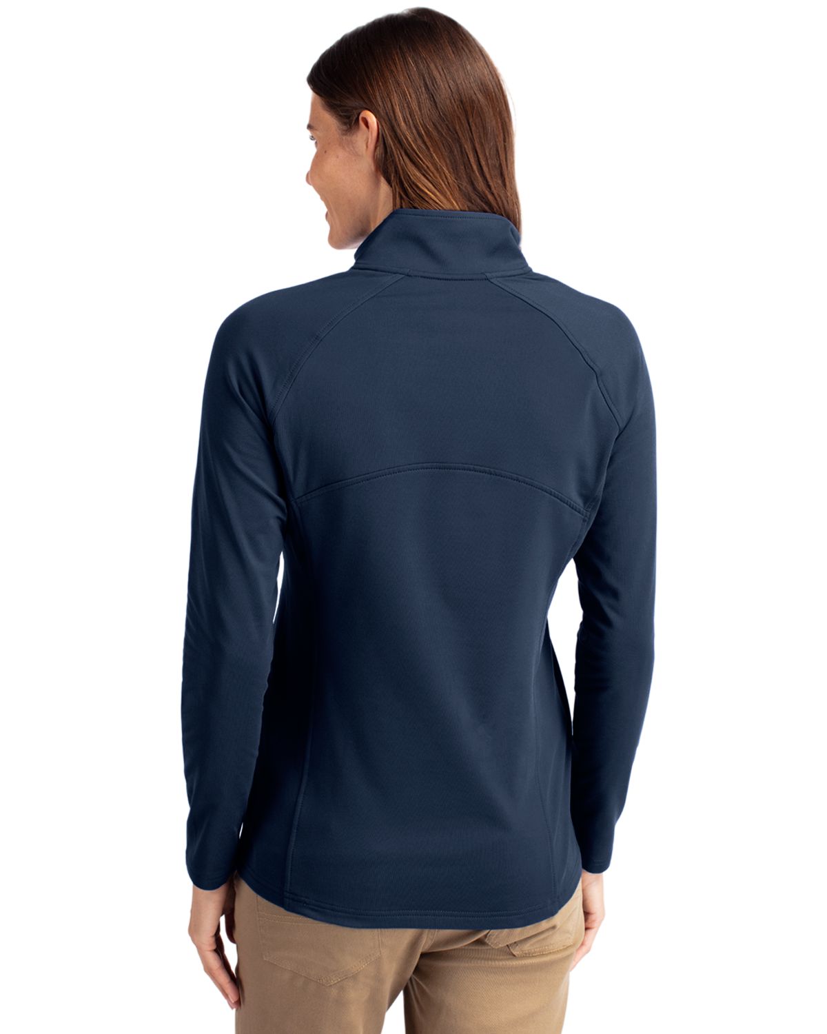 Cutter & Buck Adapt Recycled Soft Knit Stretch Womens Half Zip Pullover
