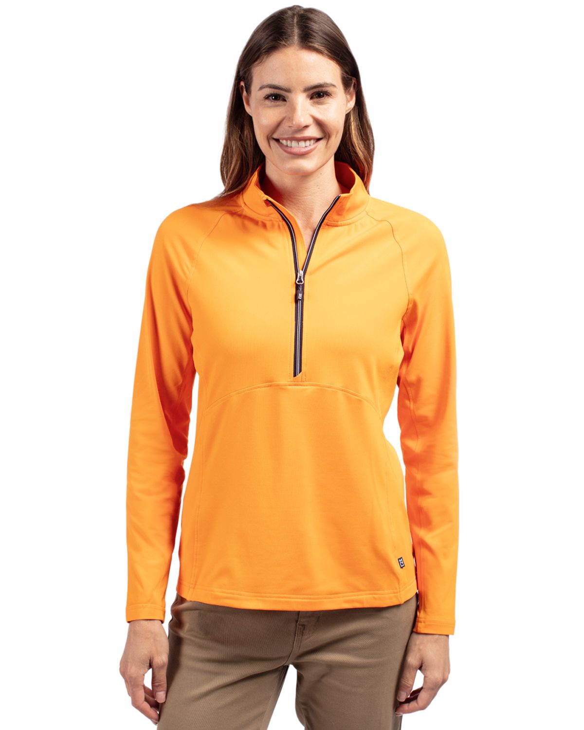 Cutter & Buck Adapt Recycled Soft Knit Stretch Womens Half Zip Pullover