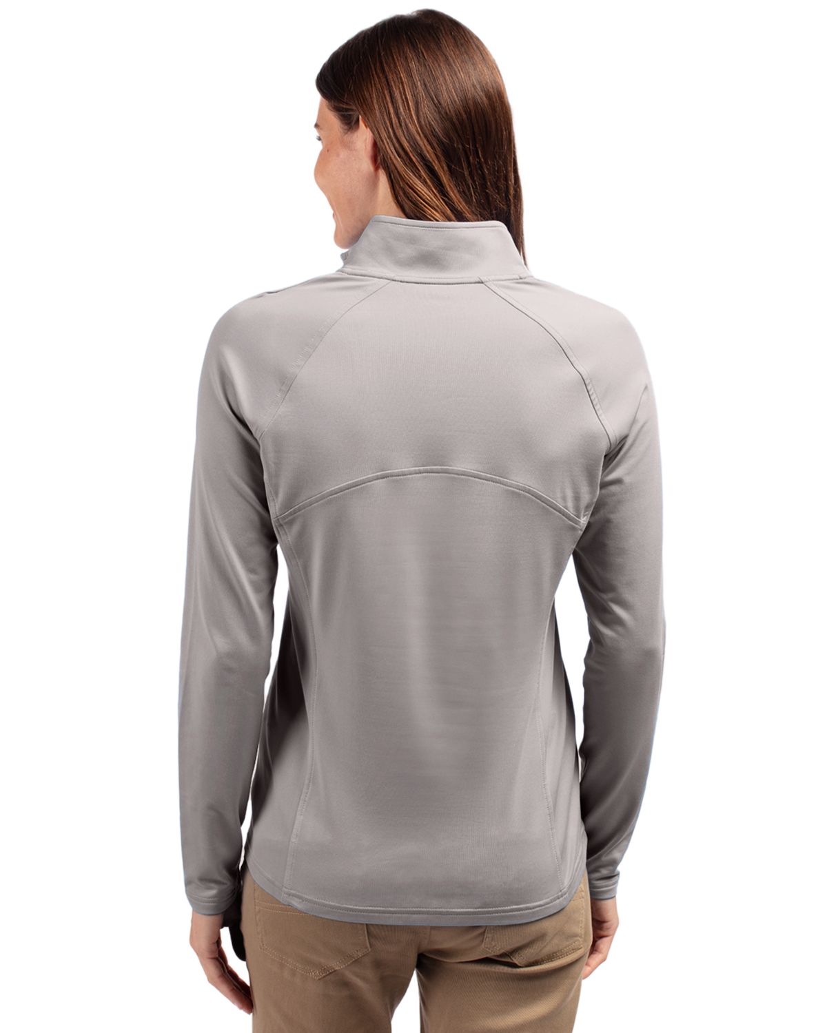 Cutter & Buck Adapt Recycled Soft Knit Stretch Womens Half Zip Pullover