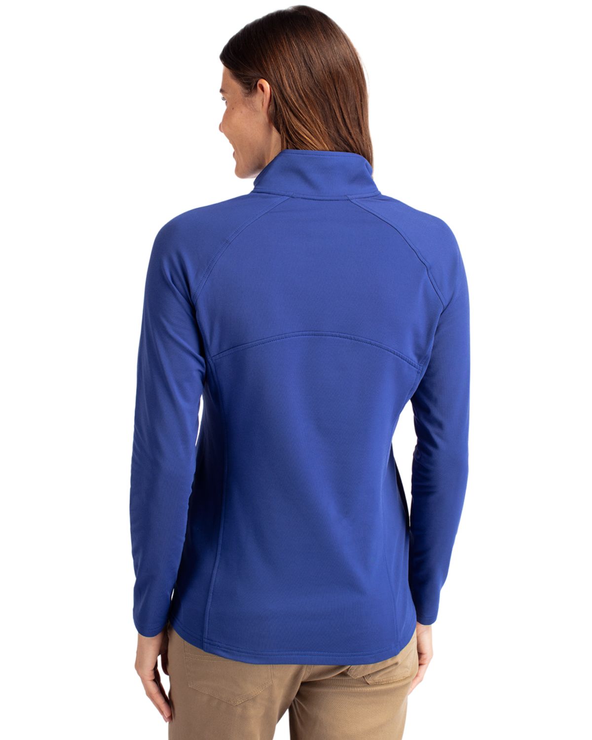Cutter & Buck Adapt Recycled Soft Knit Stretch Womens Half Zip Pullover